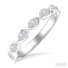 ASHI Marquise Shape East-West Bezel Set Diamond Fashion Band 372E3PPFGWG-MQ
