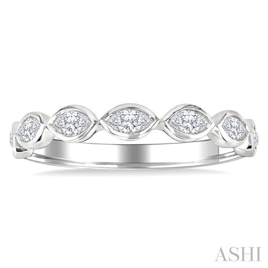 ASHI Marquise Shape East-West Bezel Set Diamond Fashion Band 372E3PPFGWG-MQ