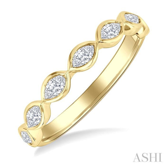ASHI Marquise Shape East-West Bezel Set Diamond Fashion Band 372E3PPFGYG-MQ