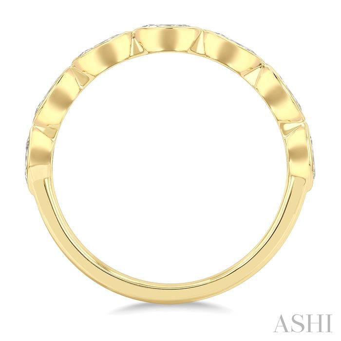 ASHI Marquise Shape East-West Bezel Set Diamond Fashion Band 372E3PPFHYG-MQ