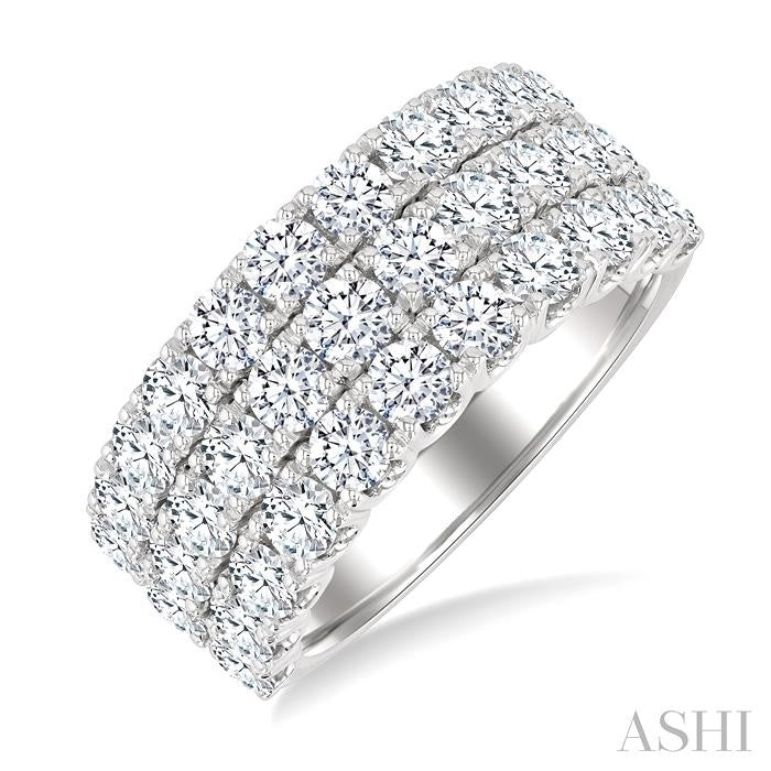 ASHI Three Row Diamond Wedding Band 372G0PPFGWG-3.00