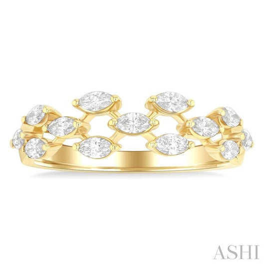 ASHI Marquise Shape Scatter Diamond Fashion Band 372K3PPFGYG