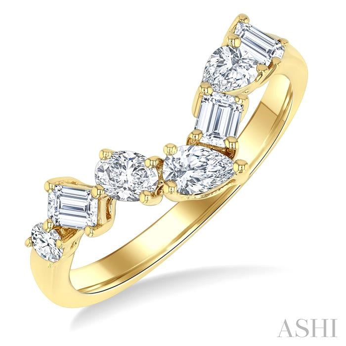 ASHI Chevron Mixed Shape Diamond Fashion Band 372L2PPFGYG