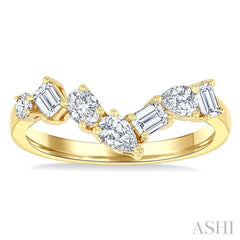 ASHI Chevron Mixed Shape Diamond Fashion Band 372L2PPFGYG