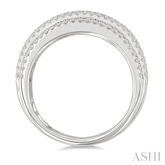 ASHI Five Row Diamond Fashion Band 372X0PPFGWG-1.25