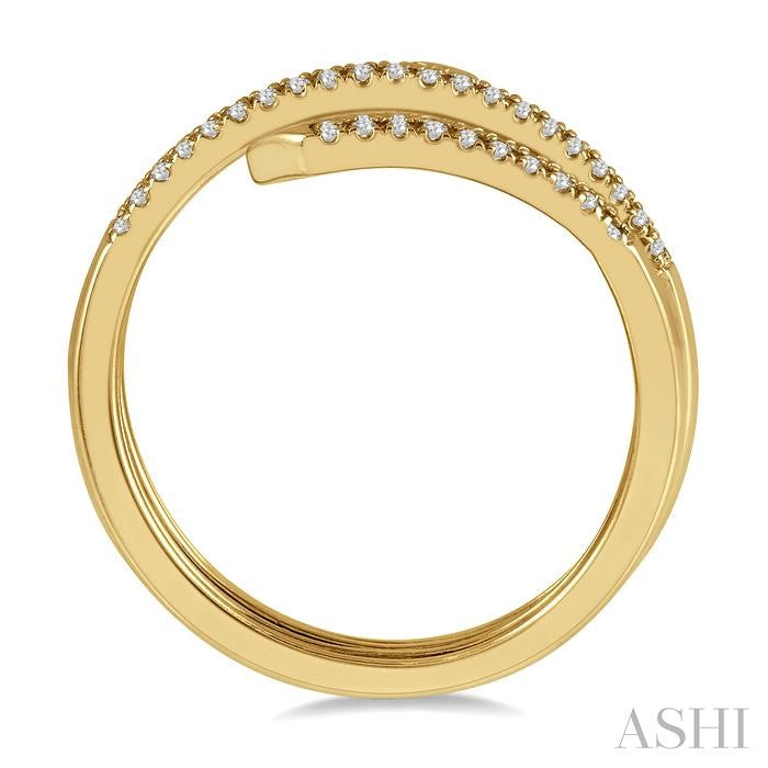ASHI Spiral Diamond Fashion Open Ring 373C6PPTSYG