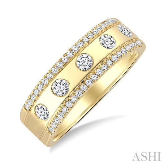 ASHI Flush Set Diamond Fashion Band 373X3PPFGYG