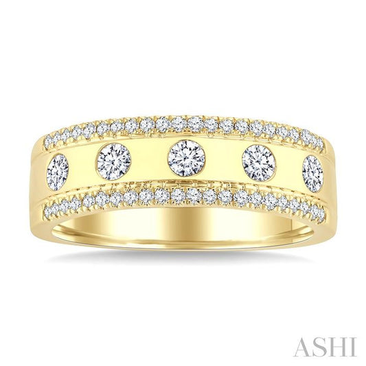 ASHI Flush Set Diamond Fashion Band 373X3PPFGYG