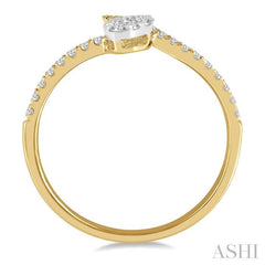 ASHI Oval Shape Lovebright Diamond Fashion Ring 375B6PPFGYW