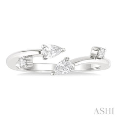 ASHI Pear Shape Diamond Fashion Open Ring 375E6PPFGWG