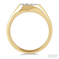 ASHI Pear Shape Lovebright Essential Diamond Signet Ring 375M6PPFGYW