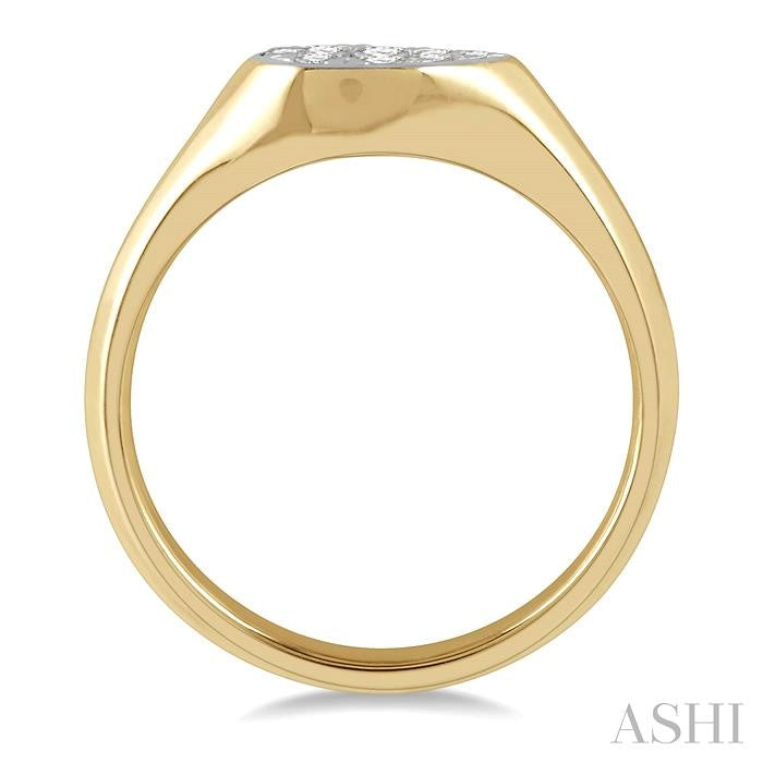 ASHI Pear Shape Lovebright Essential Diamond Signet Ring 375M6PPFHYW