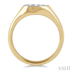 ASHI Pear Shape Lovebright Essential Diamond Signet Ring 375M6PPFHYW