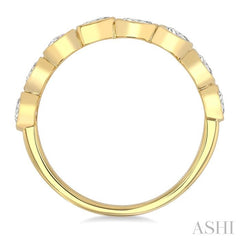 ASHI Mixed Shape Bezel Set Diamond Fashion Band 375V1PPFGYG