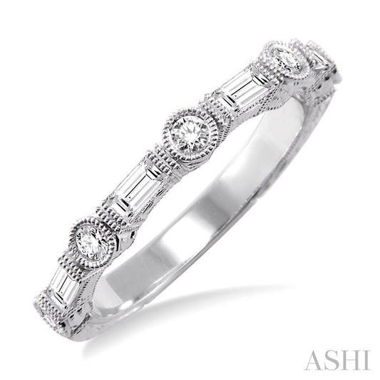 ASHI Stackable Baguette Diamond Wedding Band 37643PPFVWG