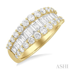 ASHI Baguette Diamond Fashion Band 376E0PPFGYG-1.60