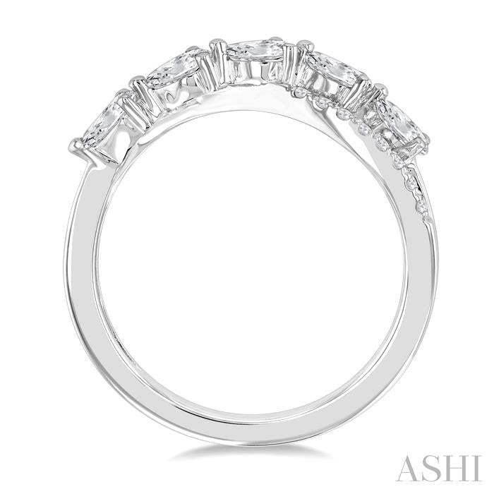 ASHI Pear Shape 5 Stone Criss Cross Diamond Fashion Ring 376F2PPFGWG
