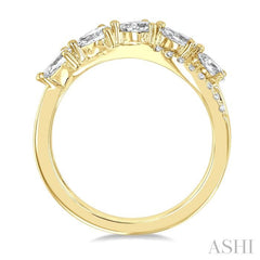 ASHI Pear Shape 5 Stone Criss Cross Diamond Fashion Ring 376F2PPFGYG
