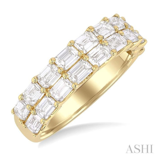 ASHI Emerald Shape 2-Row Diamond Fashion Band 376G0PPFGYG-2.00