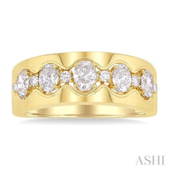ASHI Oval Shape 5 Stone Diamond Fashion Band 376J1PPFGYG