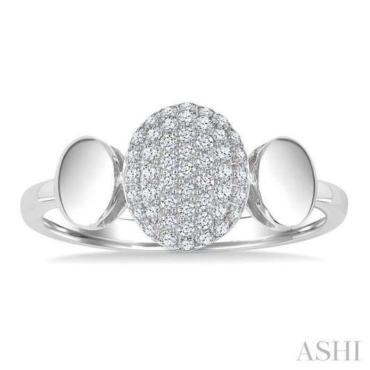 ASHI Pave-Set Oval Shape Diamond Fashion Ring 376V6PPTSWG-OV