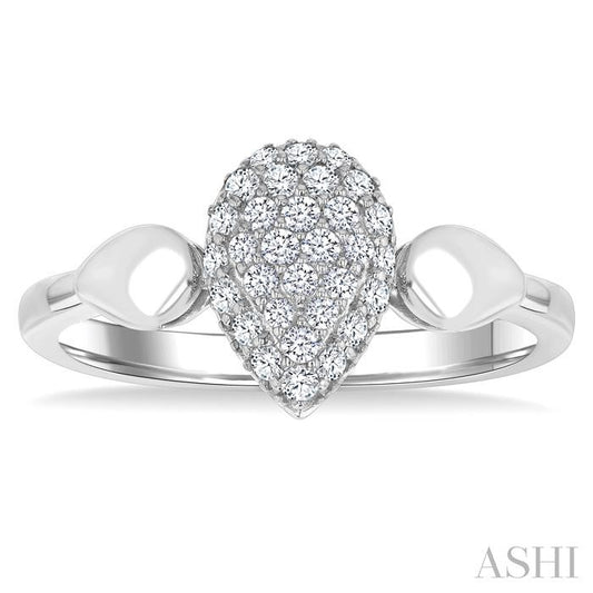 ASHI Pave-Set Pear Shape Diamond Fashion Ring 376V6PPTSWG-PR