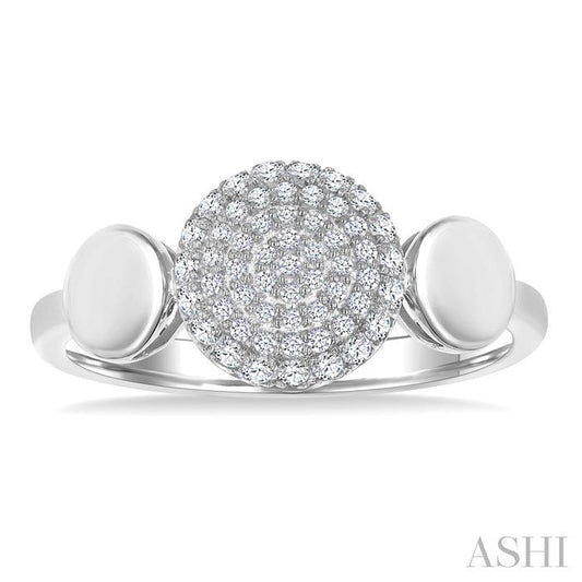 ASHI Pave-Set Round Shape Diamond Fashion Ring 376V6PPTSWG-RD
