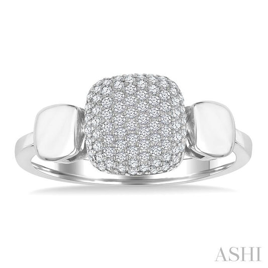 ASHI Pave-Set Cushion Shape Diamond Fashion Ring 376V6PPTSWG-SQ
