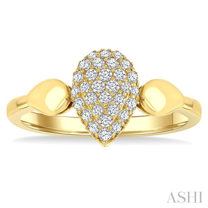 ASHI Pave-Set Pear Shape Diamond Fashion Ring 376V6PPTSYG-PR