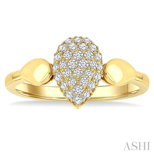 ASHI Pave-Set Pear Shape Diamond Fashion Ring 376V6PPTSYG-PR
