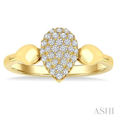 ASHI Pave-Set Pear Shape Diamond Fashion Ring 376V6PPTSYG-PR