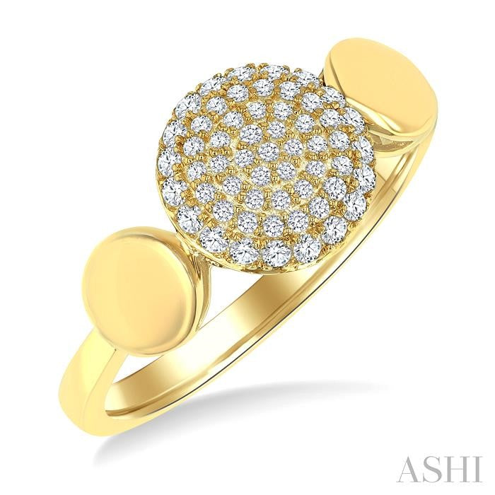 ASHI Pave-Set Round Shape Diamond Fashion Ring 376V6PPTSYG-RD