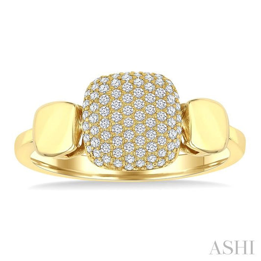 ASHI Pave-Set Cushion Shape Diamond Fashion Ring 376V6PPTSYG-SQ