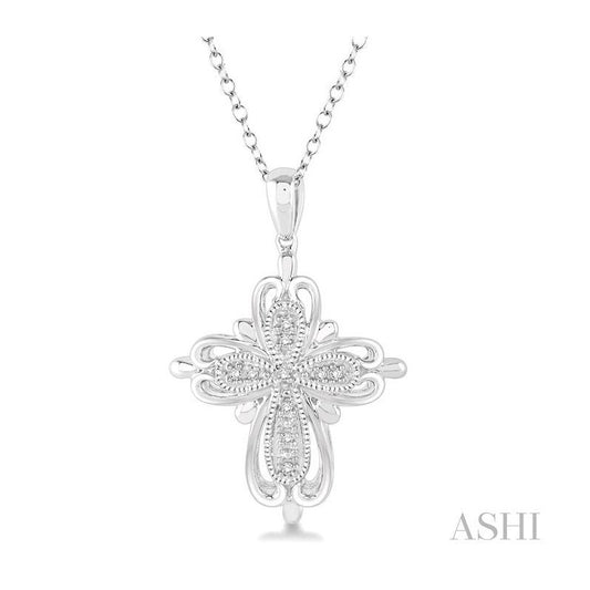 ASHI Silver Cross Diamond Fashion Pendant 86589PPSSSLPD