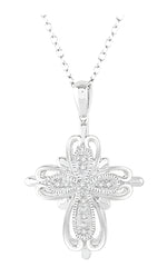 Parkplace Jewelers Silver Cross Diamond Fashion Pendant 86589PPSSSLPD