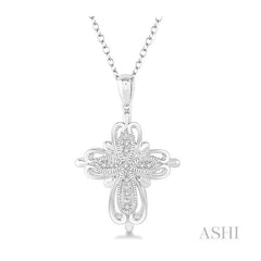 ASHI Silver Cross Diamond Fashion Pendant 86589PPSSSLPD