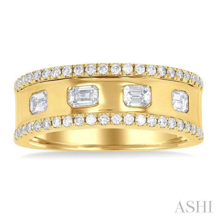 ASHI Bold Emerald Shape Diamond Fashion Band 377E3PPFGYG-OC