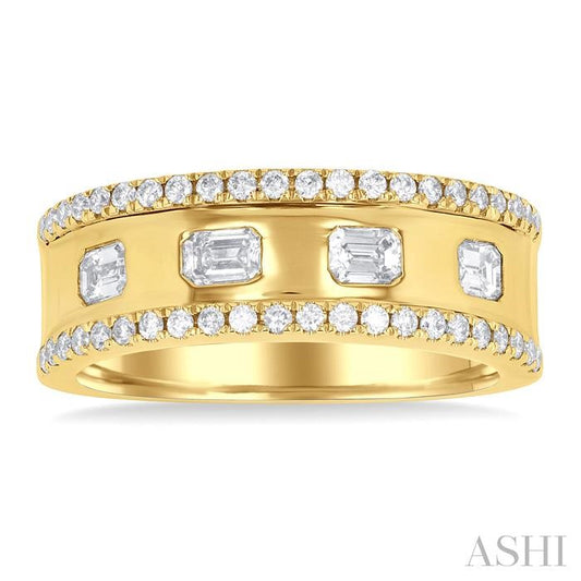 ASHI Bold Emerald Shape Diamond Fashion Band 377E3PPFGYG-OC