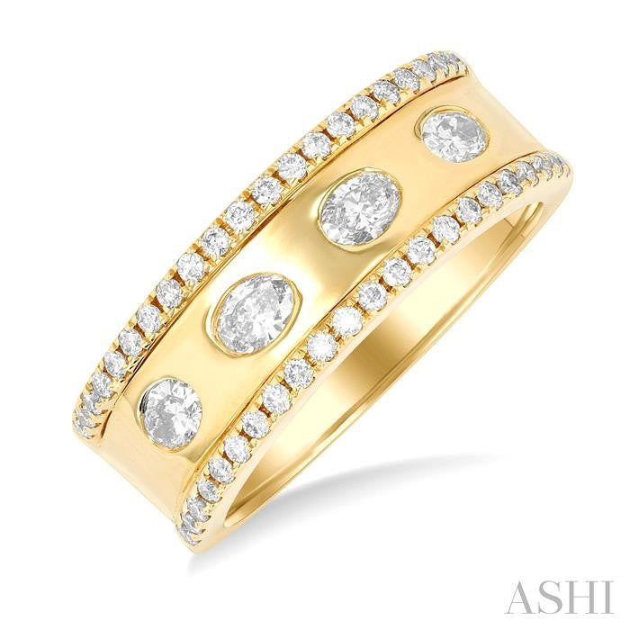 ASHI Oval Shape Diamond Fashion Band 377E3PPFGYG-OV