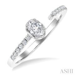 ASHI Oval Shape Diamond Fashion Open Ring 377F4PPFGWG-OV