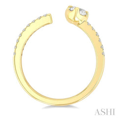 ASHI Heart Shape Diamond Fashion Open Ring 377F4PPFGYG-HT