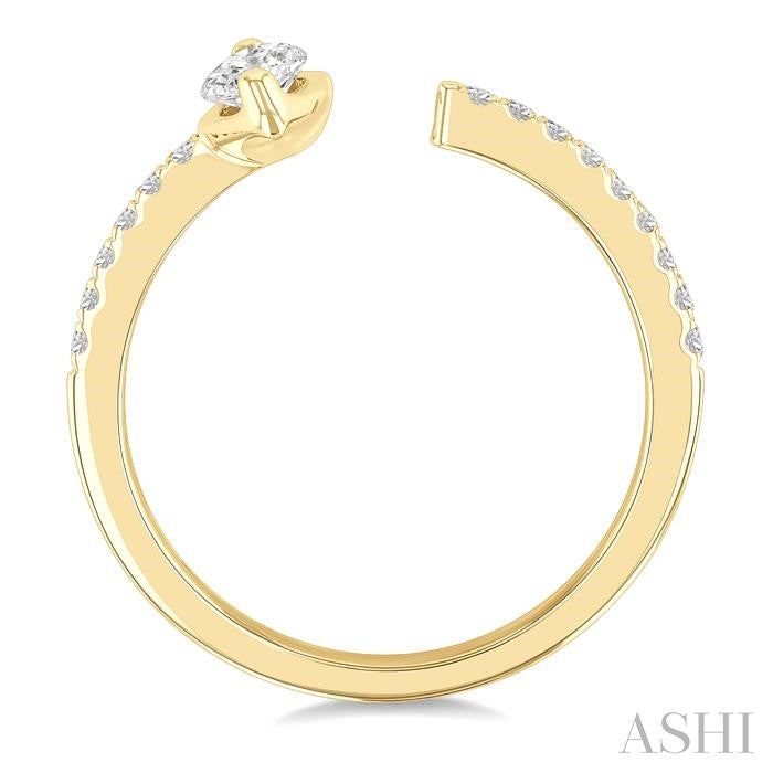 ASHI Marquise Shape Diamond Fashion Open Ring 377F4PPFGYG-MQ