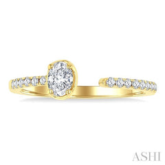 ASHI Oval Shape Diamond Fashion Open Ring 377F4PPFGYG-OV