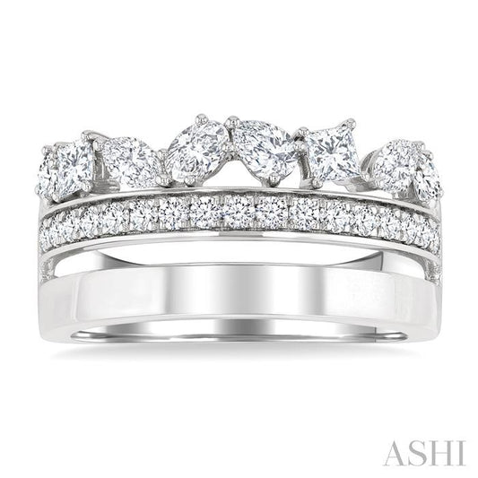 ASHI Mixed Shape Diamond Fashion Wide Band 377J0PPFGWG-1.15
