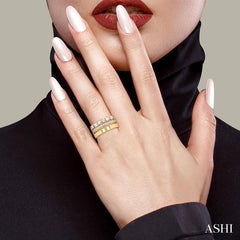 ASHI Mixed Shape Diamond Fashion Wide Band 377J0PPFGYG-1.15