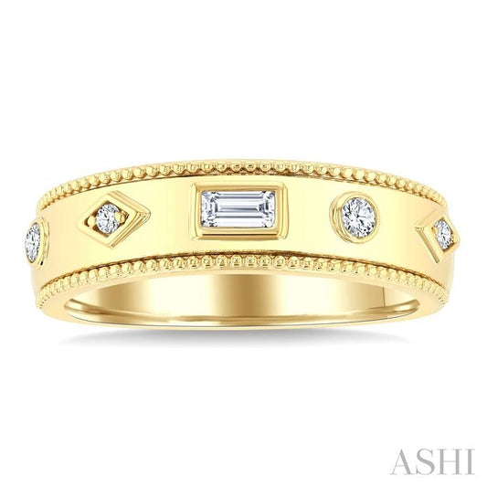 ASHI Mixed Shape Bezel Set Diamond Fashion Band 377W8PPFGYG