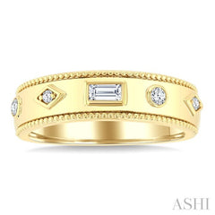 ASHI Mixed Shape Bezel Set Diamond Fashion Band 377W8PPFGYG