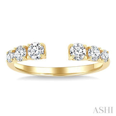 ASHI Graduated Diamond Fashion Open Ring 377X3PPFGYG