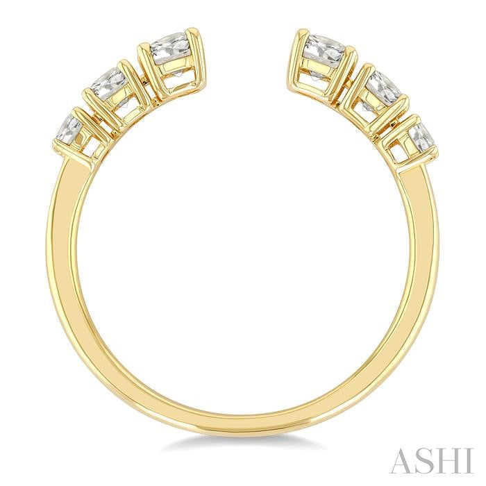 ASHI Graduated Diamond Fashion Open Ring 377X3PPFGYG