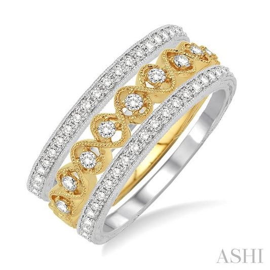 ASHI Stackable Diamond Band Set 37823PPFVWY-BS